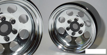 SSD 1.9" Steel 8 Hole Beadlock Wheels CHROME SSD00270 Axial SCX10 II TRX-4 TRX4