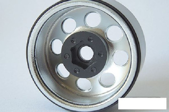 SSD 1.9" Steel 8 Hole Beadlock Wheels CHROME SSD00270 Axial SCX10 II TRX-4 TRX4