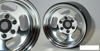 SSD 1.9" Steel Slot Beadlock Wheels CHROME SSD00276 Traxxas TRX-4 TRX4 SCX10 II
