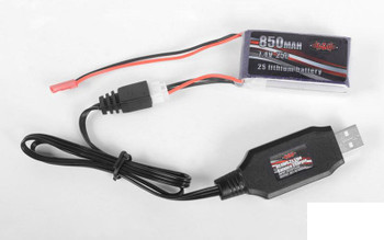 RC4WD 2s Lipo Balance Charger Z-E0111 USB 800mA 480mm cable XH-3Pin plug 18th