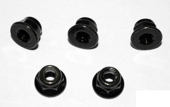 M4 Flanged Lock Nut BLACK Z-S0620 RC4WD Axle nuts TF2 G2 Nyloc 7mm RC