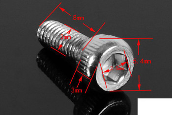 Socket Head Cap Screws M3 X 8mm (10) Z-S0844 RC4WD Truescale Demolisher wheels