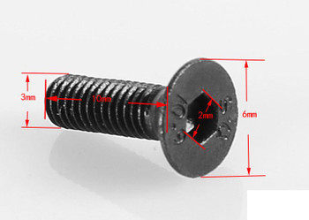 Steel Flat Head Cap Screws M3 x 10mm (10) Z-S0860 RC4WD 4Runner D44 HPI Screw