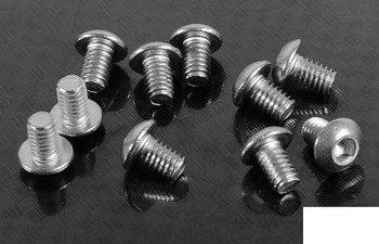 Button Head Cap Screws M4 x 6mm (10) Z-S0967 RC4WD SILVER Hex Mushroom Screw