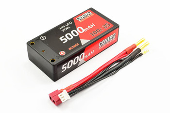 Centro 5000Mah 2S 7.4V 100C Hardcase Shorty Lipo Battery C5015 Deans bullet Lead