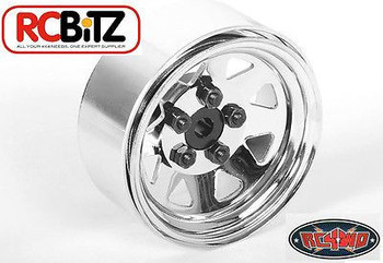 5 Lug Wagon 1.9 scale Steel Stamped Beadlock Wheels CHROME Pin Mount Z-W0001