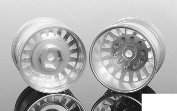 2x Super Single Rear Semi Truck Wheel Z-W0290 RC4WD inc Hubs & tool Lorry Tyre