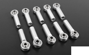 M4 High Precision Billet Tie Rod End SILVER x10 Z-S1348 RC4WD 27.6mm Ends