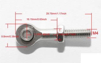 Steely M4 Rod End (Heim Joint) x10 Z-S1458 RC4WD Tie rod Link 16.2mm Suspension