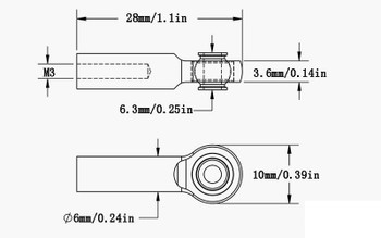 CLEARANCE 30% DISCOUNT M3 Long Straight Aluminum Rod Ends RED x10 Z-S1648 RC4WD 28mm K44 Link End RC