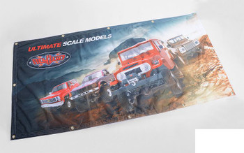 CLEARANCE 30% DISCOUNT RC4WD 2x4 Cloth Banner Z-L0162 Official Sign 1.2 x 0.6m w/ eyelets light weight