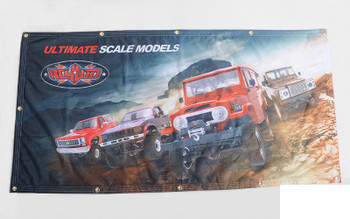 CLEARANCE 30% DISCOUNT RC4WD 2x4 Cloth Banner Z-L0162 Official Sign 1.2 x 0.6m w/ eyelets light weight