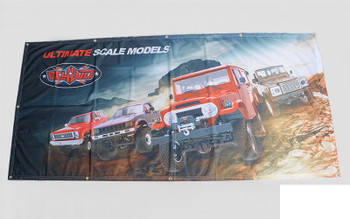 CLEARANCE 30% DISCOUNT RC4WD 3x6 Cloth Banner Z-L0164  Official Sign 1.8 x 0.9m w/ eyelets light weight