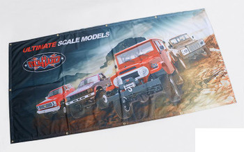 RC4WD 3x6 Cloth Banner Z-L0164  Official Sign 1.8 x 0.9m w/ eyelets light weight