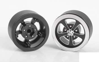 Ridler 645 1.9" Internal Beadlock Wheels Z-W0305 RC4WD Classic 5 spoke Black