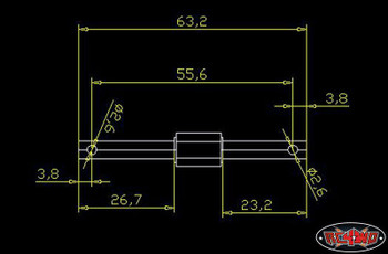 AX2 Heavy Duty Output Shaft replaces stock version HopUp Modification inc spacer