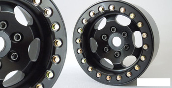 SSD 1.9" Rugged Beadlock Wheels BLACK SSD00322 6 spoke TRX-4 SSD-RC TRX4