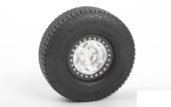 CLEARANCE 30% DISCOUNT RC4WD Rogue 1.9" Beadlock Wheels Z-W0314 RC4WD Star Silver Black Ring Hex mount