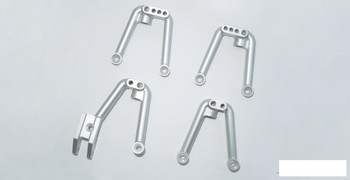 SSD Aluminum Shock Hoops Set for SCX10 II SILVER SSD00390 Trail King Axial SSDRC
