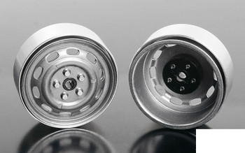 Stamped Steel 1.7" 10-Oval Hole Wheels PLAIN Z-W0312 RC4WD 5 Lug pin mount