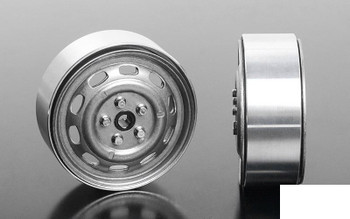 Stamped Steel 1.7" 10-Oval Hole Wheels PLAIN Z-W0312 RC4WD 5 Lug pin mount