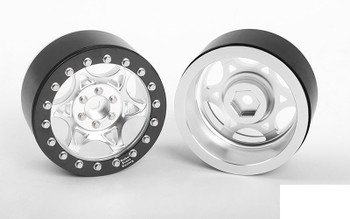 RC4WD Walker Evans 501 Legend 2.2" Beadlock Wheels Z-W0322 SILVER Black