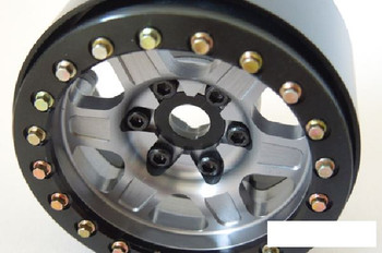 SSD 1.9" Challenger Beadlock Wheels GREY SSD00389 scale 6 spoke Black Beadlock SSD 1.9" Challenger Beadlock Wheels GREY SSD00389 scale 6 spoke Black Beadlock