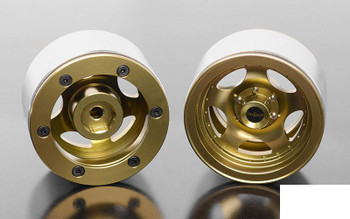 Breaker 1.9" Beadlock Wheels GOLD Z-W0325 RC4WD 5 spoke inc hubs 12mm hex