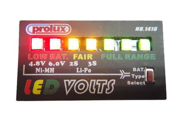 Prolux Volt-Saver Security Alarm LED Indicator PX1418 NiCd NiMh 4-5C Lipo 2-3S