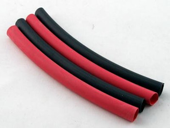 Fastrax 6.4mm X 10cm Heatshrink Red Black (4) FAST97 Heat Shrink wire cover