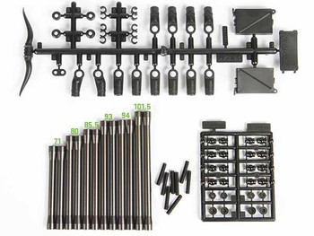 RR Suspension Link Set Aluminium 71 80 94 101.5mm SCX10 II AX31466 Axial SCX102