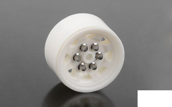 OEM Plastic 0.7" Beadlock Wheels WHITE Z-W0338 RC4WD Micro TF2 1/24 Pin Mount