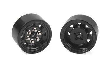 OEM Plastic 0.7" Beadlock Wheels BLACK Z-W0339 RC4WD Micro TF2 1/24 Pin Mount
