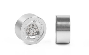 Breaker 0.7'' Beadlock Wheels Z-W0346 RC4WD Micro TF2 1/24 Pin Mount 24th SILVER