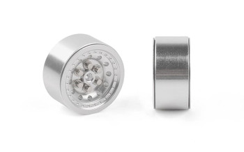 Ultra 0.7" Beadlock Wheels Z-W0348 RC4WD Micro TF2 1/24 Pin Mount SILVER 24th