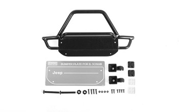 KS Steel Front Bumper w/ Lights for Axial SCX10 III Jeep JLU Wrangler VVV-C1140