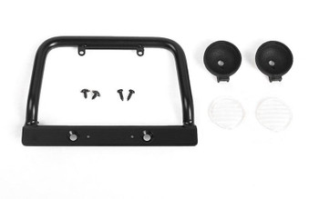 Steel Push Bar Front Bumper Clear Flood Lights for RC4WD G2 Rover D90 VVV-C1121