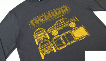 RC4WD XtraCab Long-Sleeve (M) Z-L0417 Cotton GREY T-Shirt MEDIUM