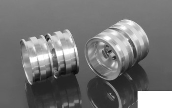 OEM Dually 1.55" Rear Wheels Z-W0215 RC4WD 12mm Hex wheel Glue on SILVER