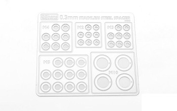 Stainless Steel 0.3mm Spacers Assortment VVV-C1221 RC4WD Shim M2 M3 M4 M5 M10