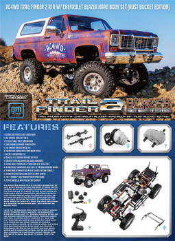 RC4WD Trail Finder 2 RTR Chevrolet Blazer Body Set Rust Bucket Edition Z-RTR0055