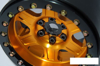 SSD 2.2" Challenger Beadlock Wheels GOLD SSD00436 6 spoke fro RC4WD tyres SSD-RC