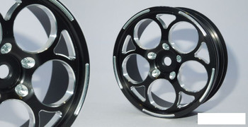 SSD 5 Hole Front 2.2" Drag Racing Wheels (Black) SSD00473 12mm Hex 21.4mm wide