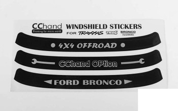 Windshield Decals for Traxxas TRX-4 '79 Bronco Ranger XLT VVV-C0496 RC4WD Visor