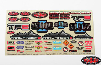 CLEARANCE 30% DISCOUNT RC4WD Logo Decal Sheet Logo Emblem Sign Sticker TF2 G2 ARB Warn InterCo Z-S1274