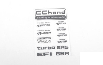 Metal Logo Decal Sheet for 1985 Toyota 4Runner Hard Body VVV-C0701 RC4WD