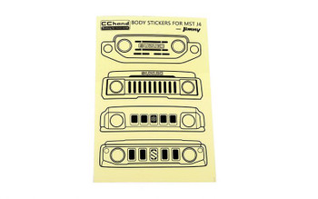 CLEARANCE 30% DISCOUNT Grille Option Decal Sheet for MST 4WD Off-Road Car Kit J4 Jimny Body VVV-C1208