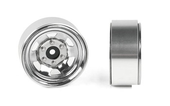 Stamped Steel 1.7" Beadlock SR5 Wheels CHROME Z-W0065 RC4WD inc Hubs & tool