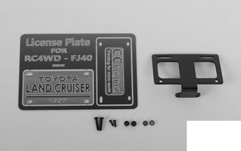 Front License Plate System for RC4WD G2 Cruiser VVV-C0463 RC4WD Number 40x60mm