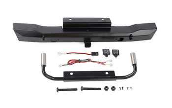 Eon Metal Rear hitch Bumper LED Dual Exhaust Axial SCX6 JEEP Wrangler VVV-C1303